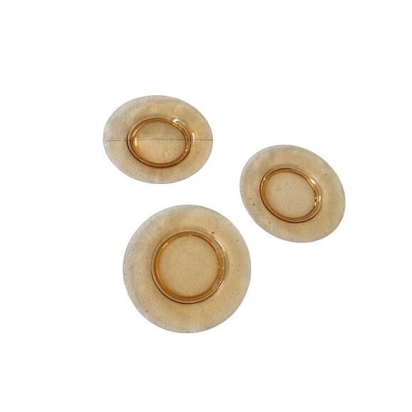 VTG Amber Cambridge Depression Glass Salad Plates Set of 3 Elegant Replacement - Picture 2 of 5